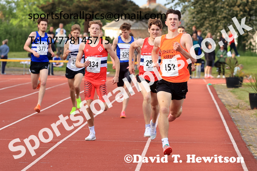 Jimmy Hedley 800 metres, 2026 NEGP 2, Monkton Stadium, Wednesday, May 27th. Photo: David T. Hewitson/Sports for All Pics